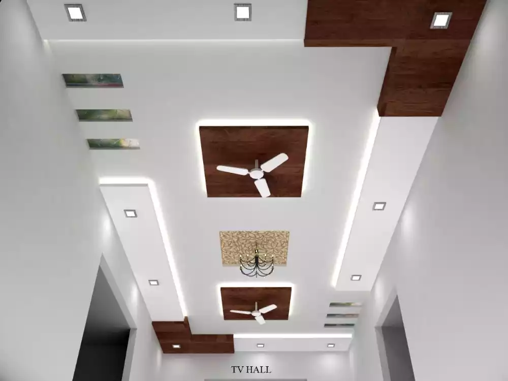 False Ceiling Design With two Fan